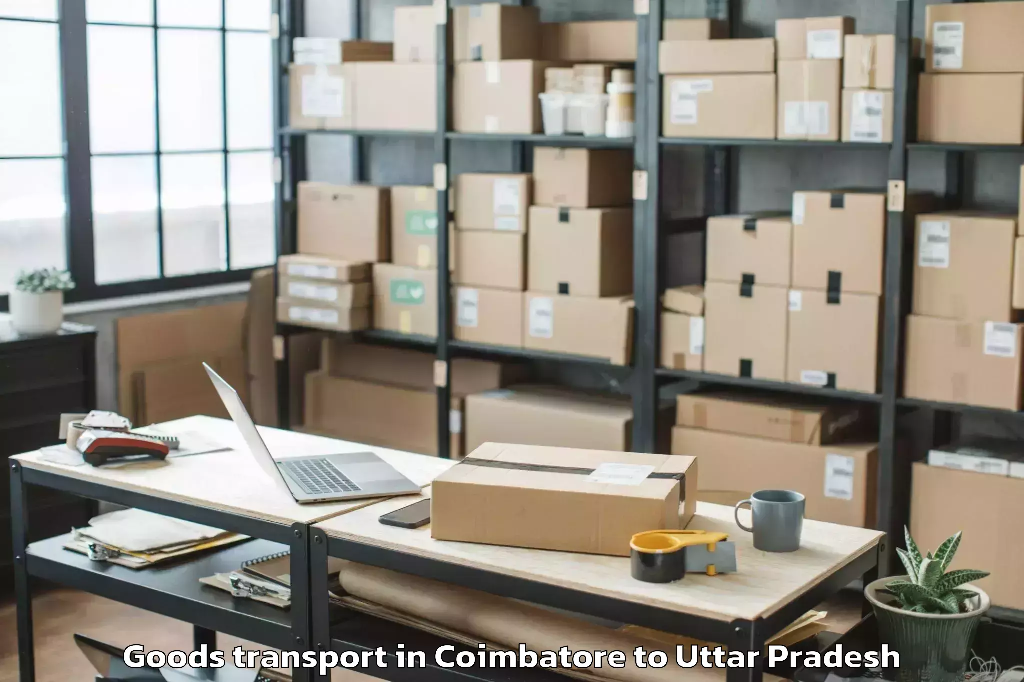 Hassle-Free Coimbatore to Bangarmau Goods Transport